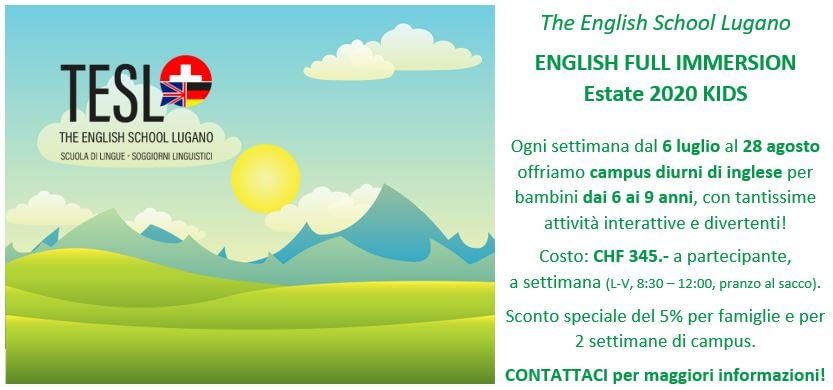 English full immersion kids (6-9 anni)