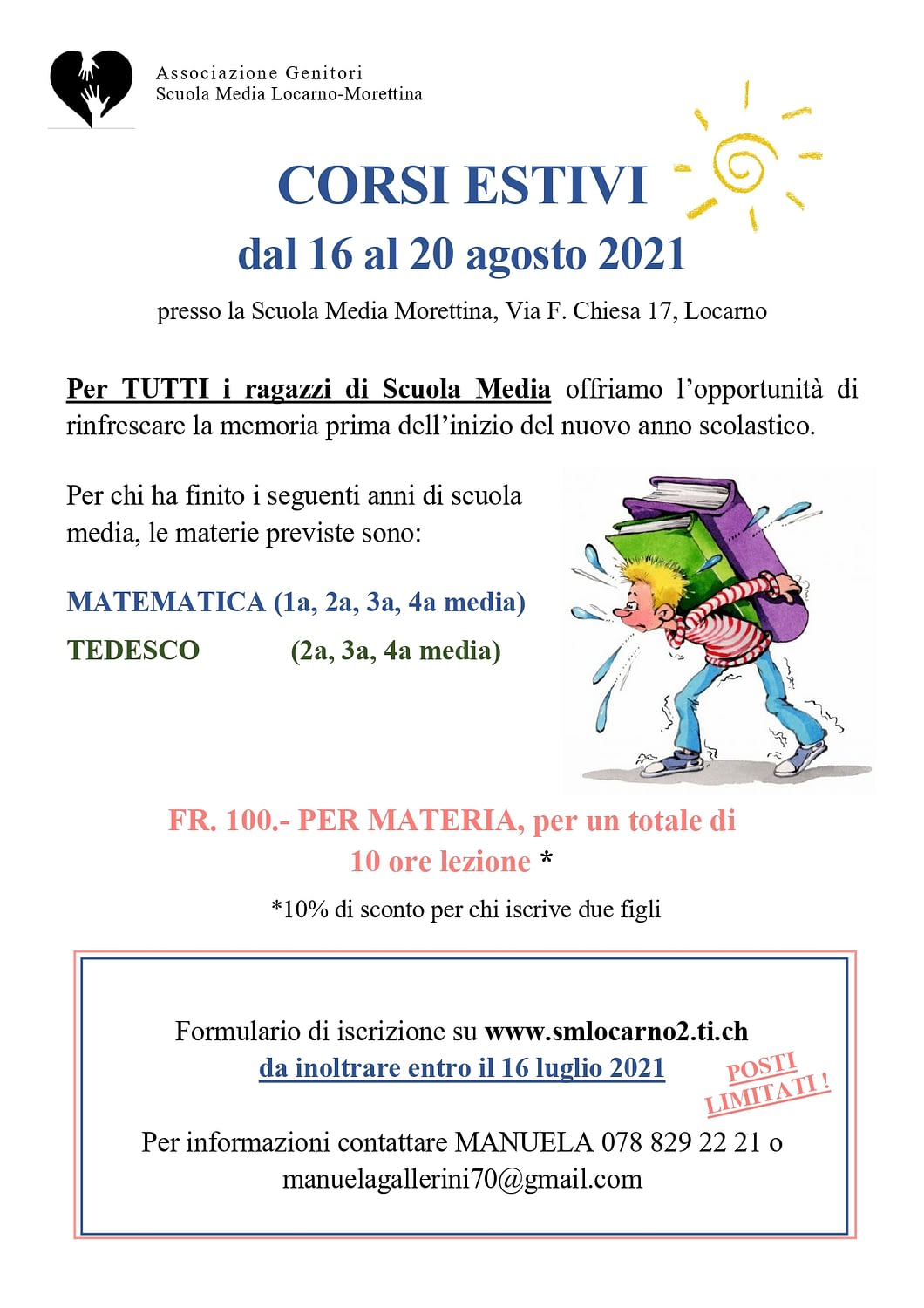 Corsi estivi di ripasso per tedesco e matematica